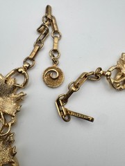 Vintage Lisner Necklace Maple Leaf Botanical Autumn Statement Chunky