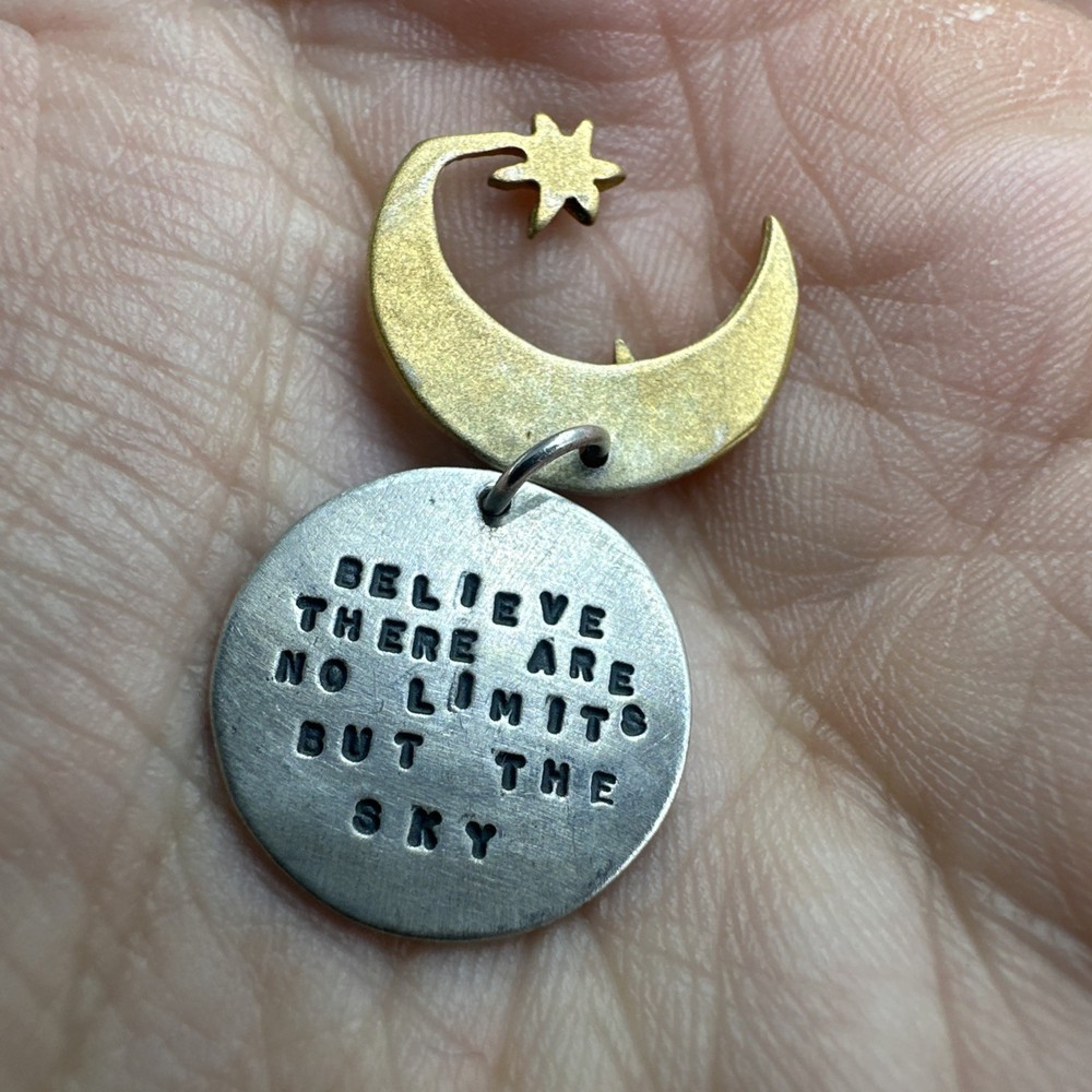 KCB Pendant Charm Sterling Cervantes “Believe There Are No Limits But The Sky”