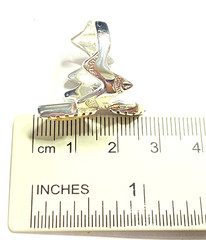 Vintage Sterling & Copper Carolyn Pollack Zig Zag Multi-Gemstone Ring Size 8.25