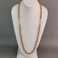Vintage Chain Necklace Lot of 2 Curb Link Rope Gold Tone