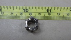 Vintage Sterling Silver .925 Bike Chain Style Bead Punk Steampunk Alternative