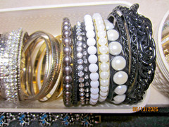 Mixed Lot ALL Bracelets Vintage/Modern Bangles Gemstone Wrap Signed Rhinestones