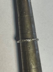 VINTAGE ART DECO BRISTOL Co PLATINUM & IRIDIUM DIAMOND WEDDING BAND 10 DIAMONDS