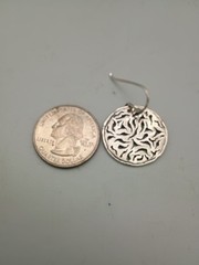 Vintage Silpada Salta Escape Sterling Silver filigree Circle earrings Retired