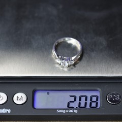 Triple Gemstone Ring Sterling Silver