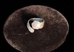 Vtg womens size 7.5 L.Vernon Sterling Silver Ornate Floral Scroll Spoon Ring EUC