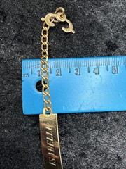 Vintage ID Bracelet Engraved “Isabelle” Gold Tone 6.5” Plz Read