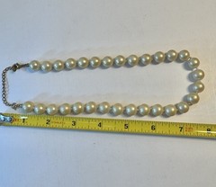 Monet Faux Pearl Strand Necklace 16 Inch Adjustable Length