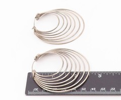 925 Sterling Silver Vintage Earrings Classic Cascade Loop Strand Hoop EG14531