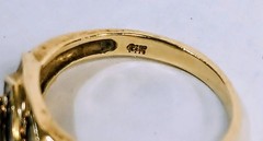 Vtg 14K Yellow Gold Trillion Cut Tanzanite Baguette Diamond Ring Size 7 3 Grams