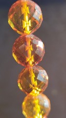 Faceted Amber Vintage Choker Necklace Fancy Clasp with UV Test See Pics
