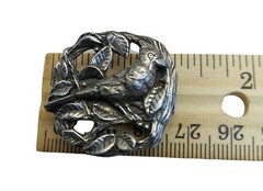 Birds and Blooms Brooch Pin 1999 Limited Edition Silver tone birds