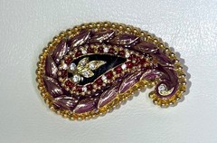 Vintage Two Sisters Medici Jewelry Paisley Brooch