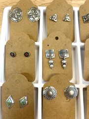 Vintage Native American & More Sterling Silver Mixed Earring Lot (15 pair)
