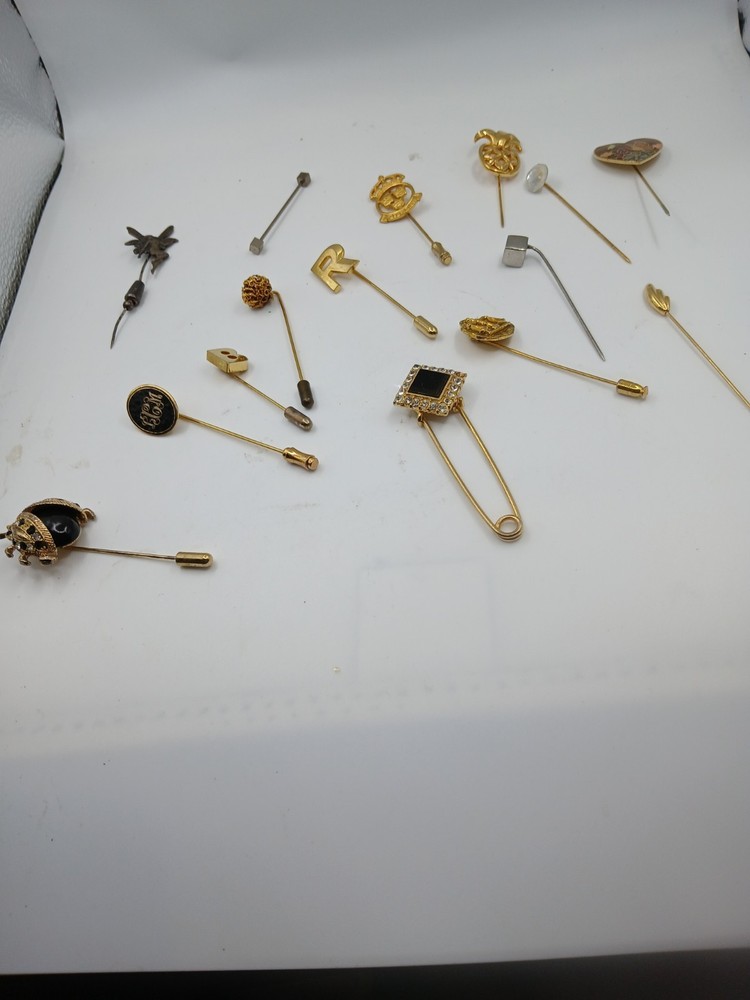 Wholesale Lot of Assorted Vintage Hat Pins. Lady Bug. Rhinestones and More