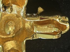 VTG Jackie Collins Maltese Cross Panther Brooch Signed