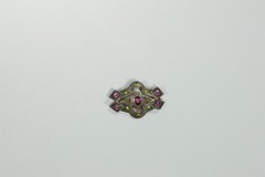 Vintage Art Deco Style Colorful Gems Brooch 9.6 Grams