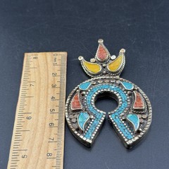 Tibetan Handmade Old Ethnic Unique Horseshoe Design Beautful Pendant