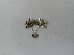 Judith Jack NY Sterling Silver & Marcasite Birds in Flight Brooch Pin JJ