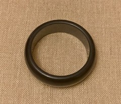 Vintage Chunky Acrylic Bangle Bracelet Lucite Smoky Gray 8.5″