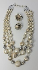 Vintage Costume Jewelry Lot 1960s Necklaces Earrings Broaches