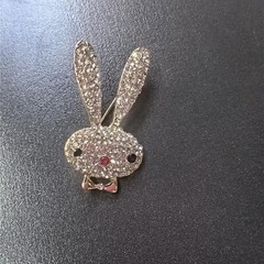Twinkle Rhinestone Rabbit Animal Brooch Pin for Women Girls Teens Pave Crysta…