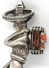 Sterling Man with Crate of Fruit Oranges Brooch Pin Made in Mexico – VINTAGE