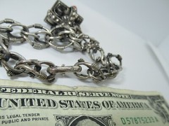 Vintage 800 Silver Etruscan Revival Coral Charm Bracelet Jewelry w/ Amethyst