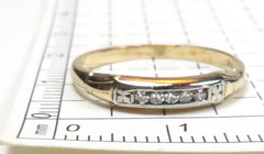 Antique Art Deco 1920’s Diamond Wedding Band 14KW/Y Ring Size 6 UK-L1/2