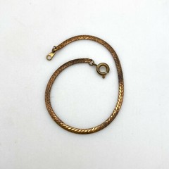 Vintage Brass Plated Snake Chain Bracelet (7 Inches) (FC43)