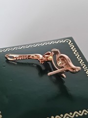 Vintage 1990-s 14 Ct Rolled Gold Zircons Earrings-Hallmarked 585 RG
