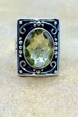 Vintage Nicky Butler Lemon Quartz RAJ Limited Addition Retired Ring Size 8