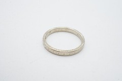 Vintage 18k White Gold Diamond Ring Etched Size 7.25