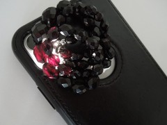 925 Silver Necklace Bakelite Faceted Dark Cherry Olives Delicate 10.1 g/39 cm