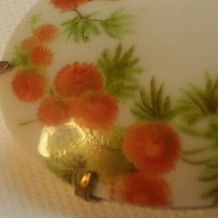Vintage Jewelry 45mm Ceramic Flower Brooch 02-01-2022