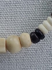 Wooden Round Heishi Beaded Surfer Necklace Choker Tribal Boho Ethnic Cream