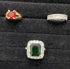 ✨Lot Of 5 Vintage To Now Beautiful Gemstone Estate Rings, All Size 6✨