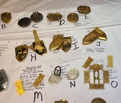 Vtg Fur Dress clips Mariam Haskell Findings Filigree some Signed perforated 128