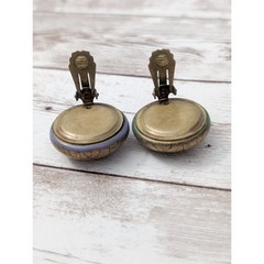 Vintage Clip On Earrings – 1 & 1/8″ Statement Artsy Earrings