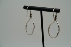 Vintage Sterling Silver Silpada Hammered Hoop Dangle Earrings 4.5cm EB2