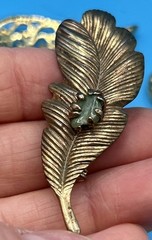 Lot Of 4 New & Vintage Leaf Pins Brooches Jewelry (see Description)