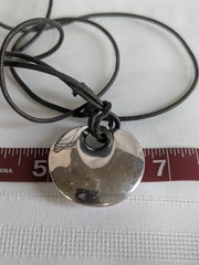 Vintage Robert Lee Morris 925 Sterling Contemporary Disc Pendant Necklace