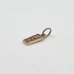 14k Yellow Gold Vintage GE General Electric Logo Bar Charm (LO1005140)