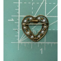 STUNNING Vintage 12kt Gold-Filled Brooch with Pearls, Signed H.G.