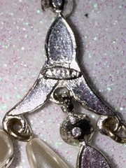Signed Avon Elegant Pearl Rhinestone Drop Earrings Dangle VTG Statement Set Pair