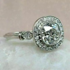 2.90Ct Art Deco Style Lab Created Diamond Wedding Ring 14k White Gold Finish