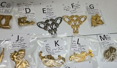 Vtg Lot #73 Miriam Haskell Stamping Findings Jewelry Design Craft Turtle Bug bow