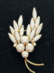 Vintage Juliana? Open Back Navettes Set In Goldtone -#470
