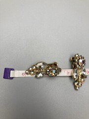 JULIANA D&E Book Piece AB Rhinestone FLOWER Shape CLIMBER Clip Earrings Ref 4724