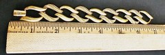 Napier Gold Tone Chain Link Bracelet with Fold Over Clasp Vintage